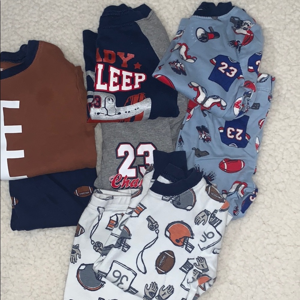 Boys 2T cotton Football Pajamas